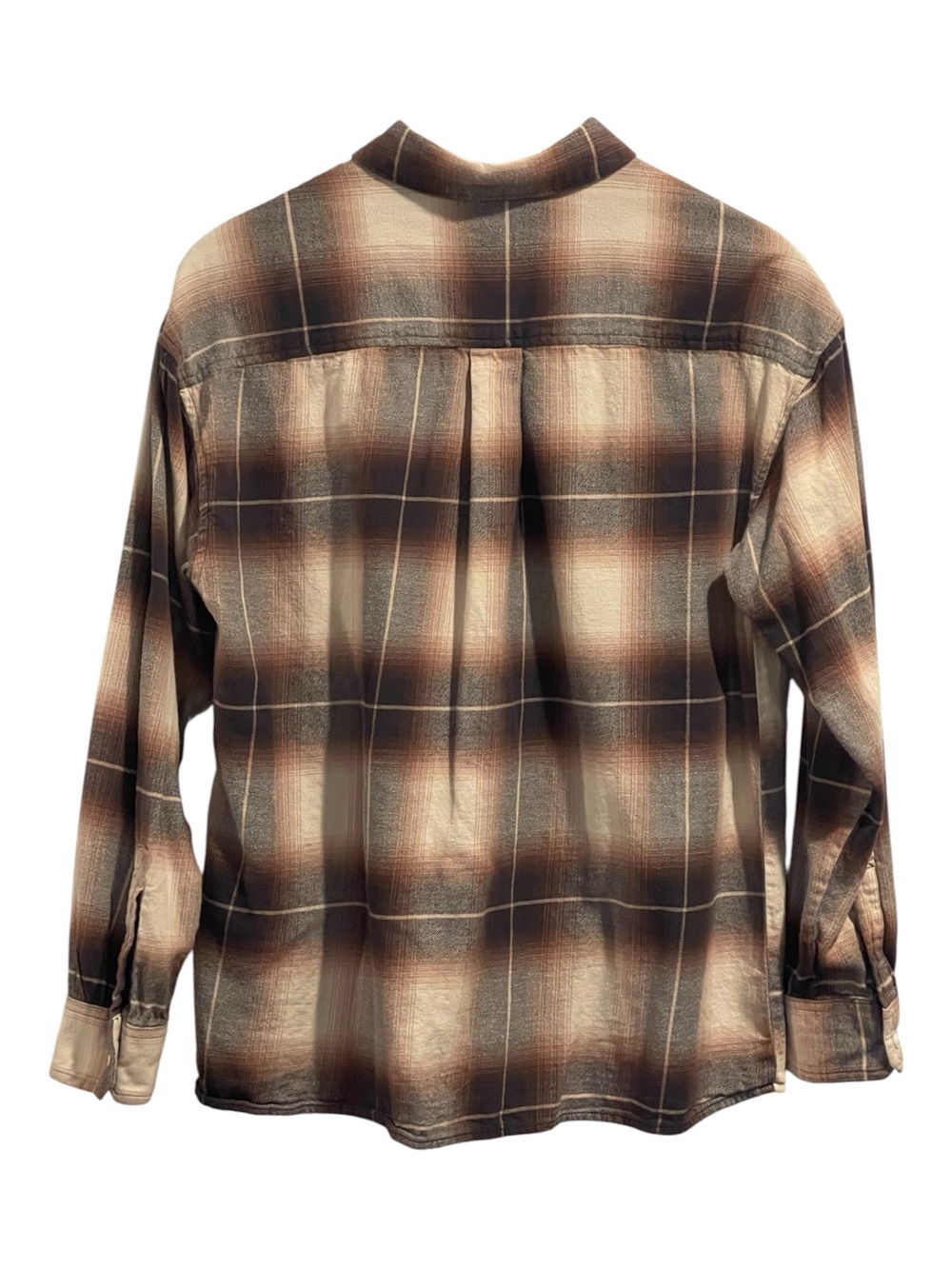 Levi's Women's Henri Plaid Button-Down Flannel Shirt in Brown, Beige and Black, - Picture 3 of 16